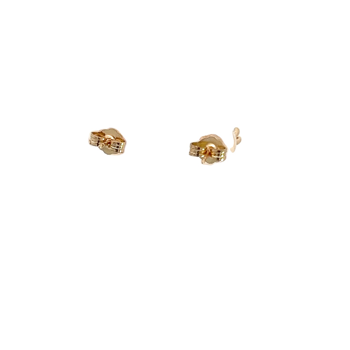 14K Yellow Gold Amethyst Stud Earrings