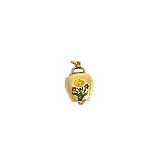 Yellow Gold Bell Charm