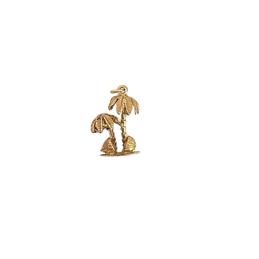 9K Yellow Gold Palm Tree Charm