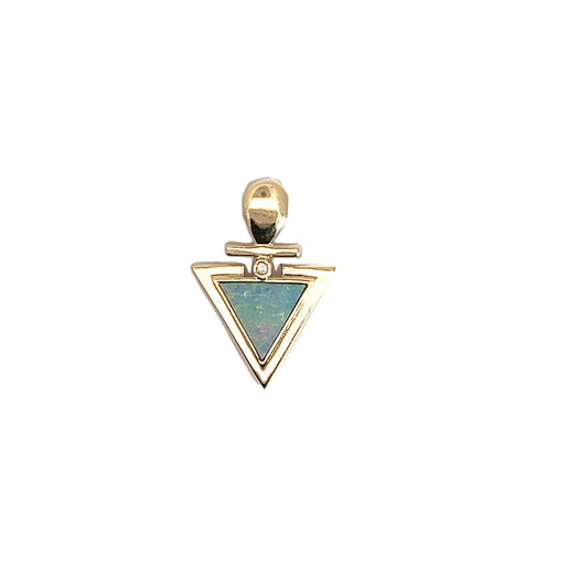 14K Yellow Gold Opal Pendant