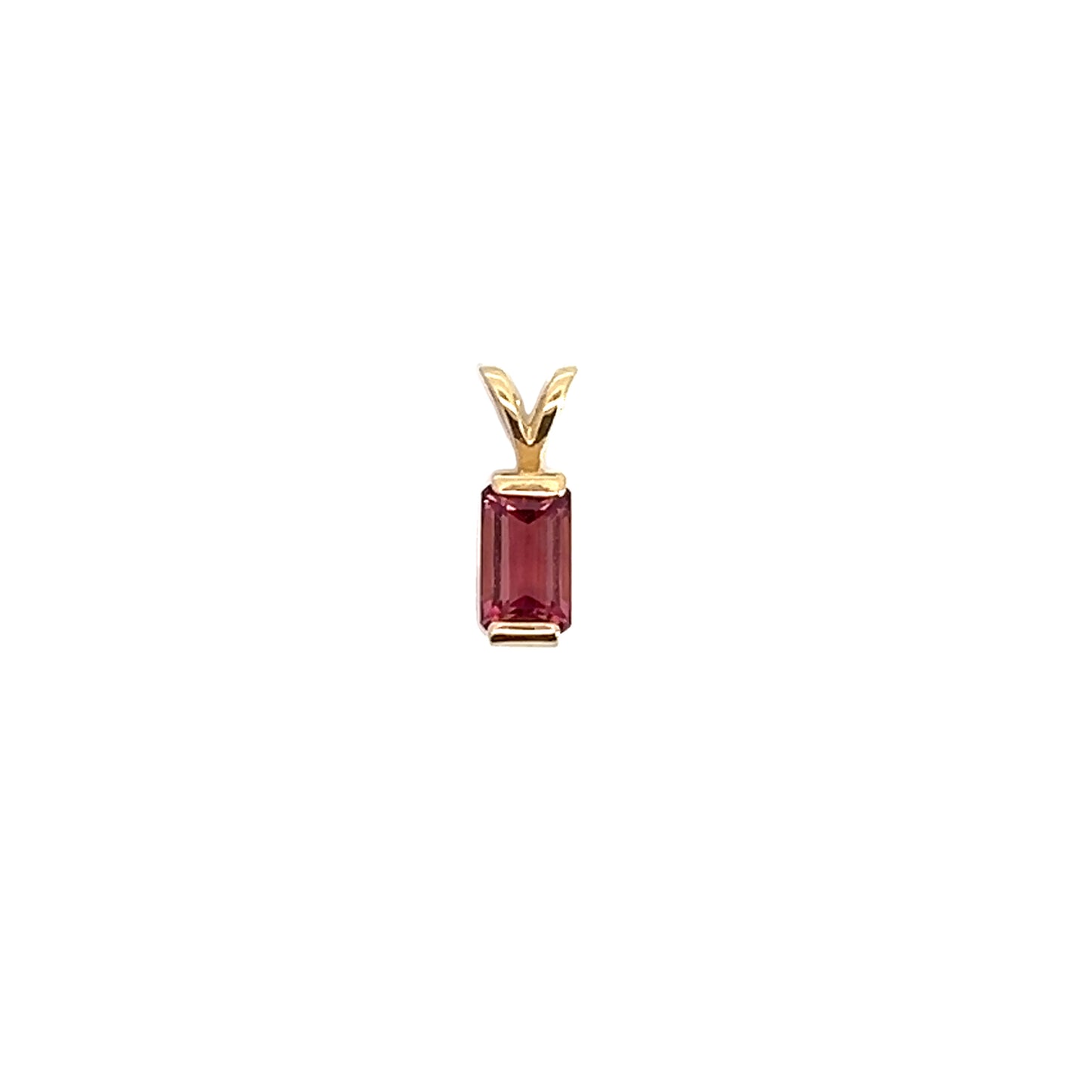 14K Rhodolite Garnet Pendant