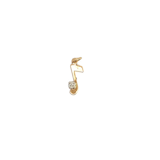 Music Note Diamond Charm