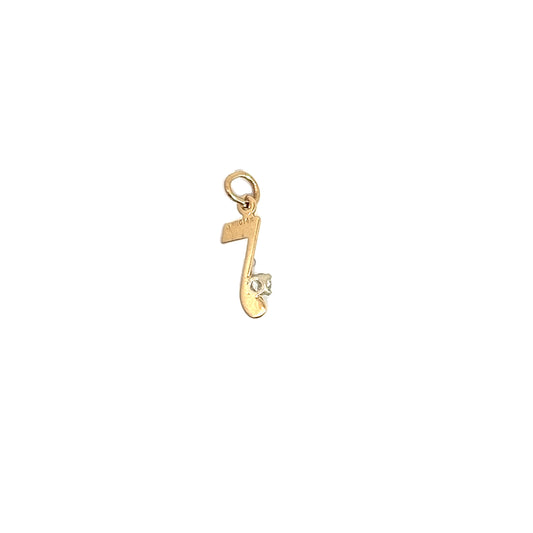 Music Note Diamond Charm