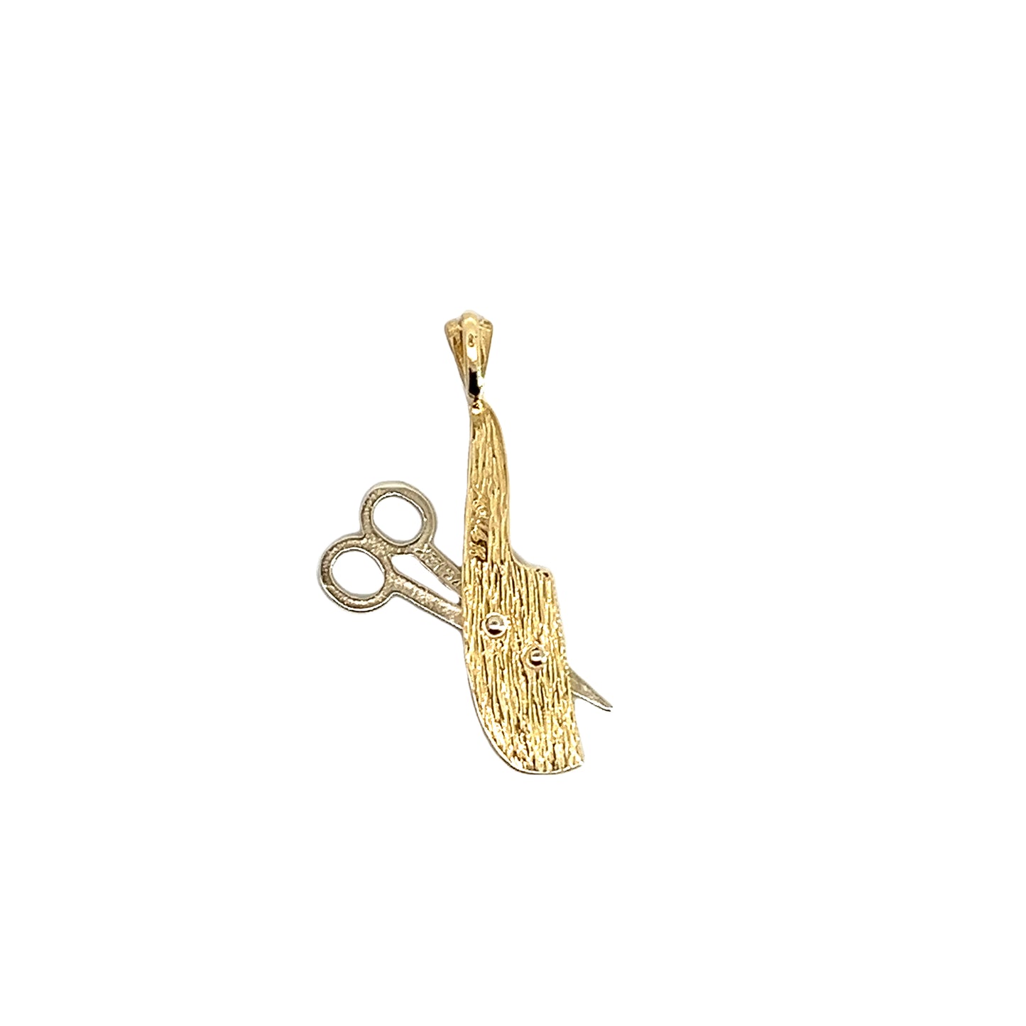 14K Comb & Scissors Pendant