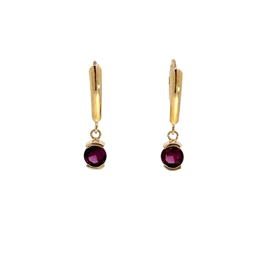 14K Amethyst Dangle Earrings