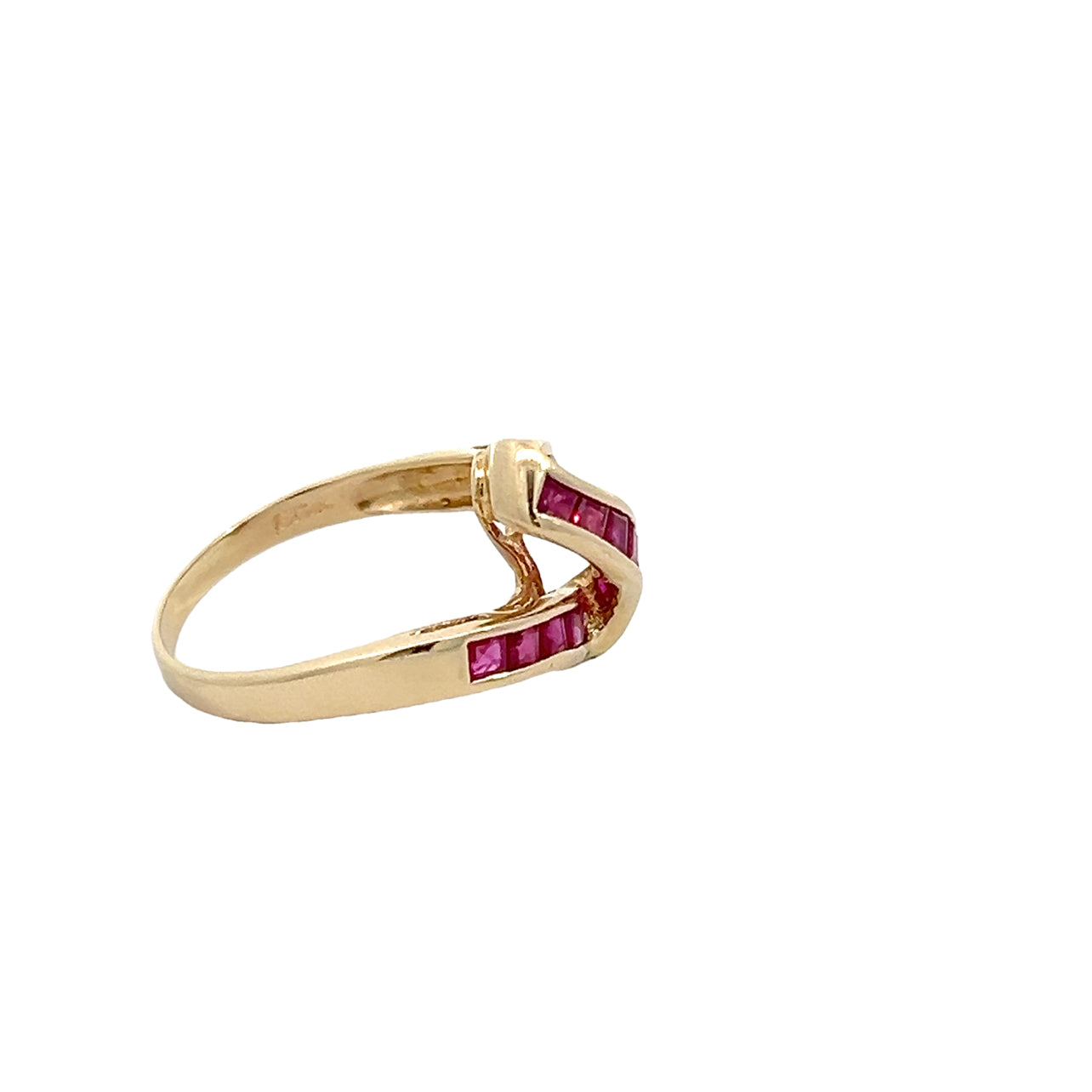 14K Ruby Ribbon Ring