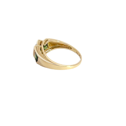 14K Green Tourmaline Ring