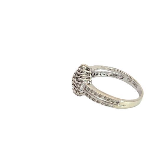 White Gold Diamond Cluster Ring